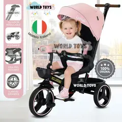 KIDS - Triciclo Guiador Plegable «BELLISSIMO» Pink