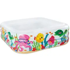 GENERICO - Piscina hinchable Sea Aquarium 159x159x50 cm 340 litros.