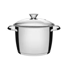 TRAMONTINA - Olla Acero 20 cm (4.37 LT) Allegra con Tapa de Vidrio