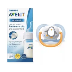 AVENT - Pack Recien Nacido Biberon 125 Ml + Chupon