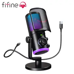 FIFINE - Micrófono AM6 Black