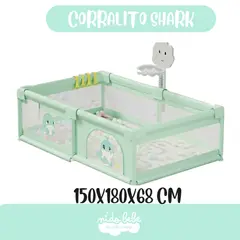 BABY - CORRALITO SHARK DIDACTICO ARO DE BASQUET VERDE