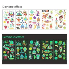 GENERICO - 4 laminas de stickers tatuajes temporales El Espacio