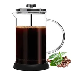 GENERICO - Cafetera Prensa Francesa Piston Tapa Acero 1 Lt Base de Silicona