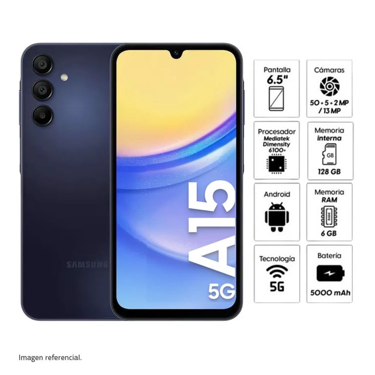 Galaxy A15 5G 128GB 6GB RAM - NEGRO