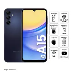 SAMSUNG - Galaxy A15 5G 128GB 6GB RAM - NEGRO