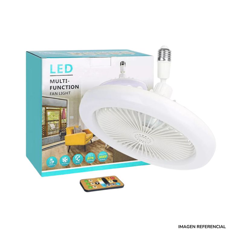 Ventilador de techo con luz Circular Blanco