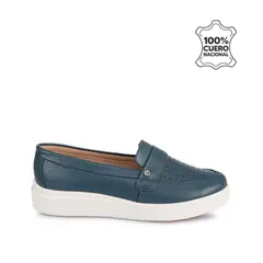 VIALE - Zapato Mocasín Casual SHAM-2502 Acero Cuero