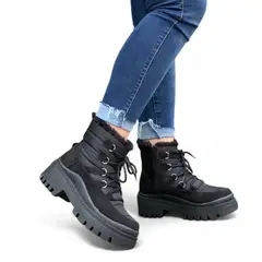 GENERICO - Bota Mujer Yomar Err. Precio Pazador Peluche Suela De Goma 1022L-58 Negro