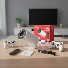 GENERICO - PROYECTOR CON JUEGOS Y MANDOS DE CONTROL WIFI 4K UHD