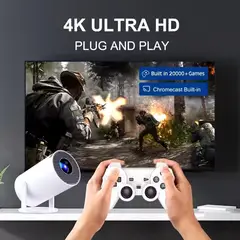 GENERICO - PROYECTOR CON JUEGOS Y MANDOS DE CONTROL WIFI 4K UHD