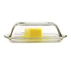 CIRCLE GLASS - Butter Dish Mantequillera de Cristalería Fina 380gr CIRCLEWARE