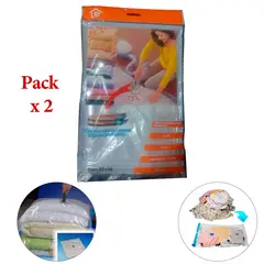 GENERICO - Bolsas para guardar Ropa al Vacio aspirable Pack x 2