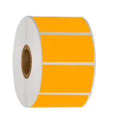 OEM - Rollo 800 Etiqueta Termica Adhesiva Glossy 8x6cm Naranja