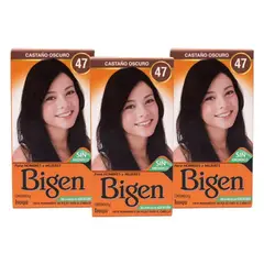 BIGEN - Pack de 3 tintes Castaño oscuro #47