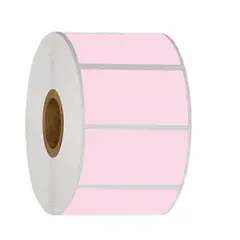 OEM - Rollo 1500 Etiqueta Termica Adhesiva Glossy 5x3cm Rosado