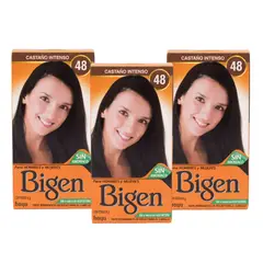 BIGEN - Pack de 3 tintes Castaño intenso #48