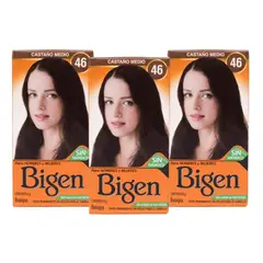 BIGEN - Pack de 3 tintes Castaño medio #46