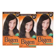 BIGEN - Pack de 3 tintes Negro suave natural #57