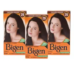 BIGEN - Pack de 3 tintes Castaño dorado #26