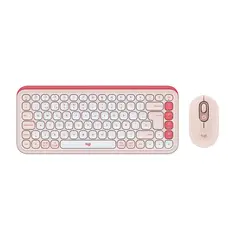 LOGITECH - Teclado +Mouse Pop Icon Bluetooth Color Rosado