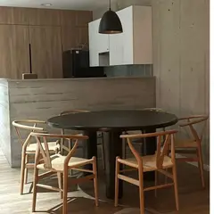 GENERICO - Mesa de comedor de Madera Nogal Micaela Decoban Hogar