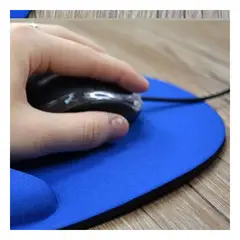 RYBIU IMPORT - Base Reposamuñecas en Oficina en Azul Y+Regalo Agendita