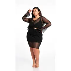 MISS LADY - Falda de Tul Saori Negro