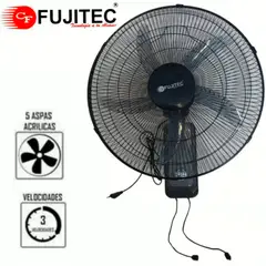 GENERICO - Ventilador de Pared de 18" 5 Aspas de 55 Watts