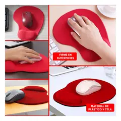 RYBIU IMPORT - Alfombrilla Antideslizante de Raton Rojo Y+Ligas de Regalo