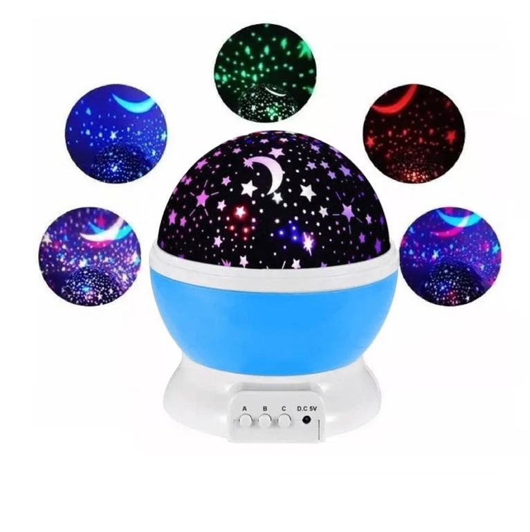 Lámpara Proyector de Estrellas Azul con Efecto Giratorio