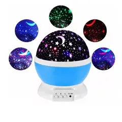 GENERICO - Lámpara Proyector de Estrellas Azul con Efecto Giratorio