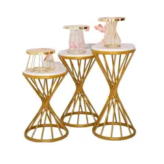 OEM - 3 MESAS COPA NAKED DECORATIVAS PINTURA AL HORNO DELUXE