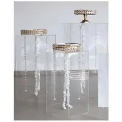 OEM - 3 Mesas Naked acrílicas HEXAGONAL (90-80-70)cm