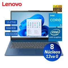 LENOVO - Laptop 15,6" FHD i5-12450H 8GB RAM 512GB SSD IdeaPad Slim 3 15IAH8 83ER001CLM