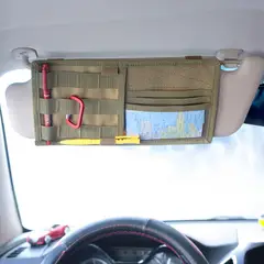 AURELA - VisorGuard Pro Bolso Organizador Táctico para Visera de Coche