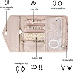 AURELA - JewelPouch - Estuche Organizador de Joyas para Viajes