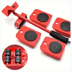 GENERICO - Elevador de muebles portátil  4 Ruedas ( Herramienta Palanca Base Con Ruedas)