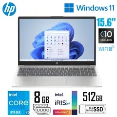 HP - LAPTOP INTEL CORE I5 1235U 8GB RAM 512GB SSD 15.6 HD 15-FD0048LA (A20H0LA#ABM)