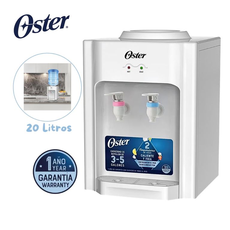Dispensador de Agua Oster® con Caño de Agua Caliente y Fría