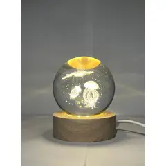 GENERICO - Lampara Bola de Cristal USB - Medusa 6 cm