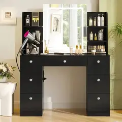 NACION MUEBLES - TOCADOR ADARA COLOR NEGRO NM