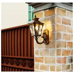 GENERICO - Lámpara de Pared Farol Bronce