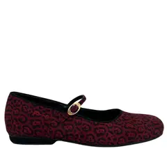 SAPATU - BALLERINAS MUJER MARY JANE PRINT VINO CHERRY