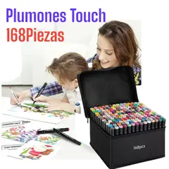GENERICO - PLUMONES TOUCH DOBLE DE 168 PIEZAS