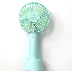 GENERICO - Mini ventilador de mano eléctrico recargable Celeste