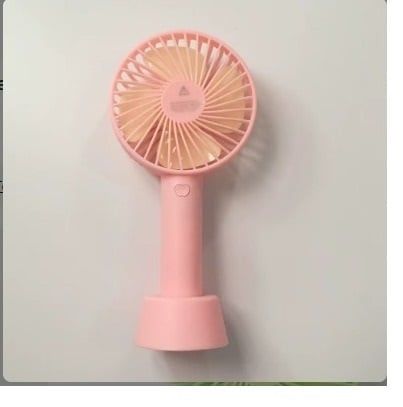 Mini ventilador de mano eléctrico recargable Rosa