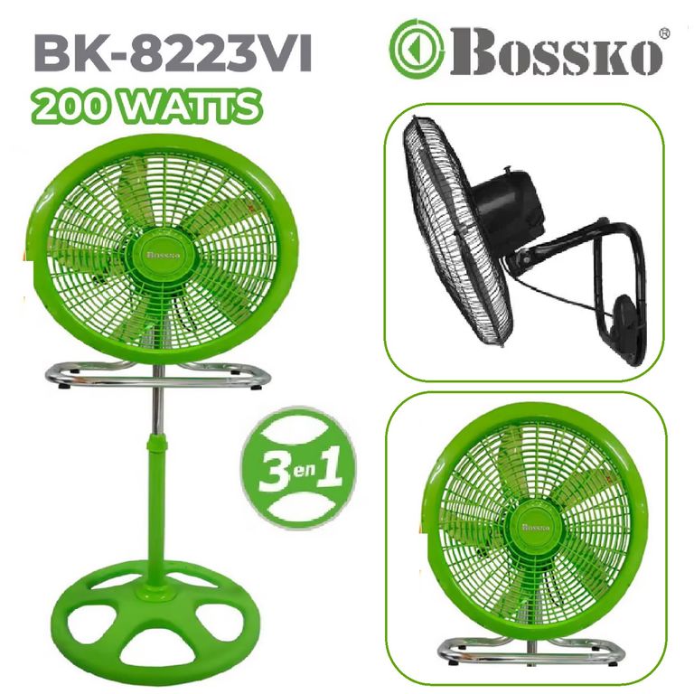 Ventilador 18 pulgadas 3 en 1 Semi industrial 200 Wats Verde