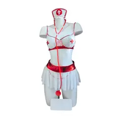 GENERICO - DISFRAZ DE ENFERMERA LENCERIA PORTALIGAS