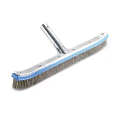 GENERICO - Escobilla con cerdas inox para piscina con mango y contorno de alu